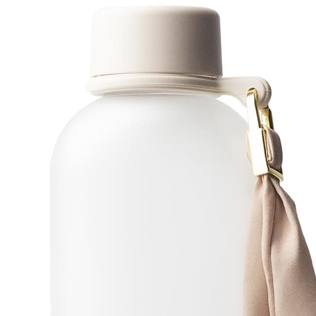 MAMEIDO Gourde 1,5 l | Design Plastique | Marqueur de Temps de Motivation — Frosted (+ Sport Loop)