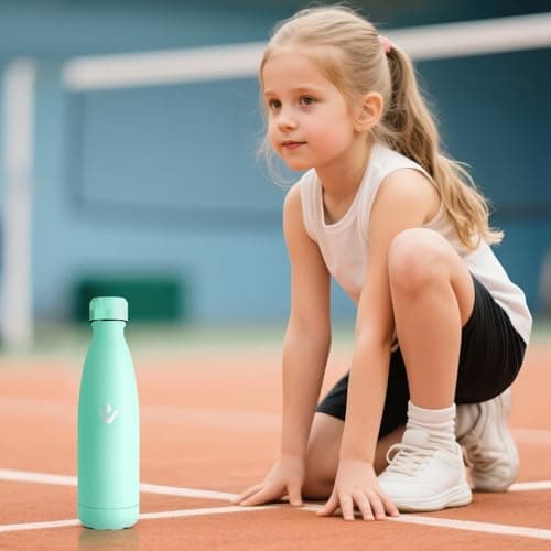 Motswedi Gourde Isotherme 24h Froid & 12h Chaud, Réutilisable, Bleu Vert pour Sport et Gym
Motswedi Gourde Inox sans BPA