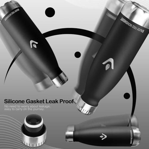 Gourde Vikaster isotherme 500ml inox Sans-BPA Etanche pour Adulte Sport Gym École Extérieur