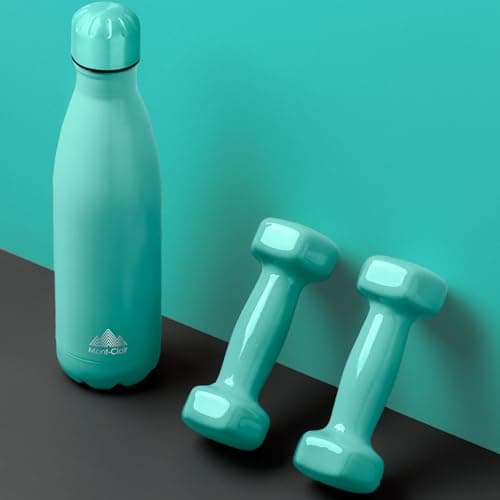 Mont-Clair Gourde Isotherme 750ml sans BPA - 24h Froid /12h Chaud, Bouteille d'Eau en Acier Inoxydable, Bleu Clair - Par