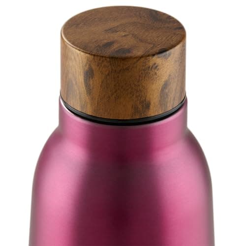 Isolation thermique Blumtal® Charles Bouteille isotherme 500ml - Gourde inox - Bouteille d'eau - Contenant froid et chau — 25. Bois/ Rose
