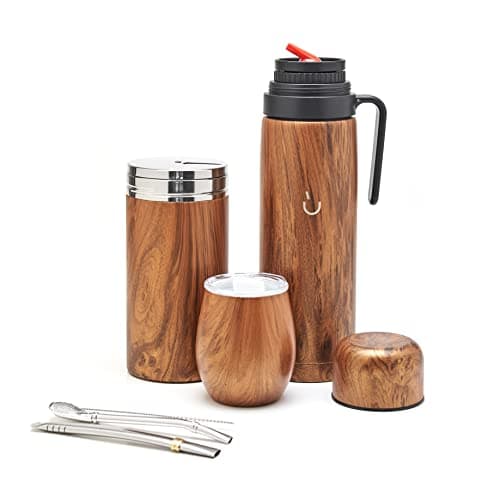 BALIBETOV Yerba Mate Tasse Set pour Hommes et Femmes - Design Moderne, Thermos Acier Inoxydable, Idéal pour le Travail e