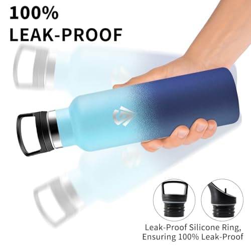 Bouteille Isotherme 750 ml Inox Sans BPA Facile à Nettoyer pour Voyage et Sport