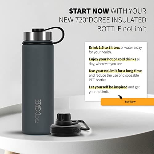 DGREE Bouteille Isotherme noLimit 410ml | Gourde en Acier Inoxydable | Idéal pour Sport et Voyage | Isolée sous vide | C