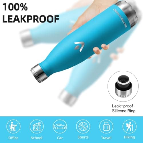 Gourde Isotherme Sans BPA - Bouteille Enfant Anti Fuite 500ml, 24h Froid & 12h Chaud pour École, Voyage, Bureau, Double