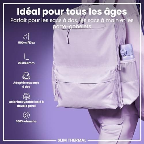 Gourde ION8 Inox 500ml Anti-Fuite Facile à OuvrirVerrouillage Sécurisé