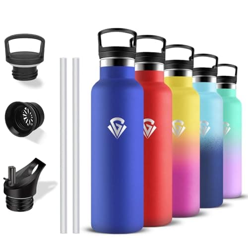 Gourde Isotherme Inox 500ml Anti Fuite pour École et Voyageavec Double Isolation 24h Froid & 12h Chaud — Bleu Roi