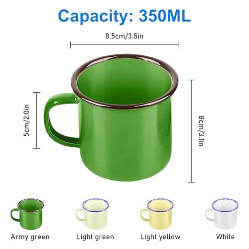 Lot de 4 tasses en porcelaine réutilisables, pratiques et durables pour le camping, la maison et les fêtes