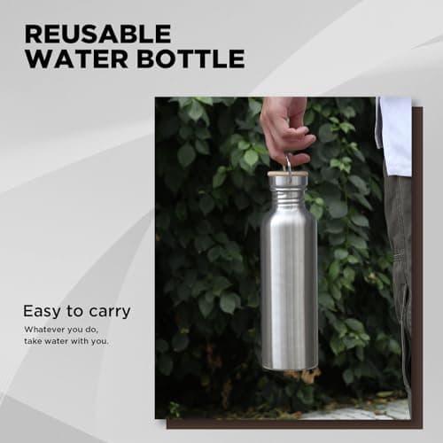 Gourde isotherme en Acier Inoxydable 500 ml Sans BPA Anti-fuite, Idéale pour Sport Fitness Bureau Extérieur, Bouteille D