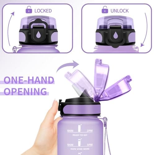 Gourde Sport 500ml pour Enfant et Adulte | Étanche | Motivante | Idéale pour Randonnée, Sport et Yoga | Bouteille Reutil