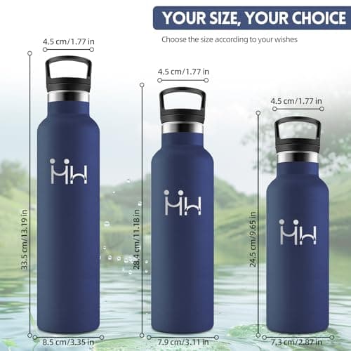 HoneyHolly Bouteille Isotherme en Acier Inoxydable 500ml pour Enfants et Adultes - Isolation Anti-Fuite et Sans BPA
