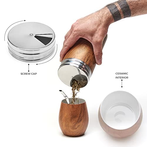 BALIBETOV Yerba Mate Tasse Set pour Hommes et Femmes - Design Moderne, Thermos Acier Inoxydable, Idéal pour le Travail e