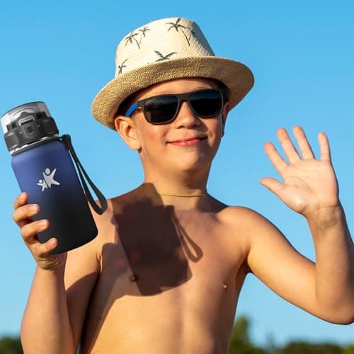 Gourde Isotherme KollyKolla 500ml pour Enfant | Étanche, Reutilisable sans BPA, pour l'école et le Bureau | Fitness