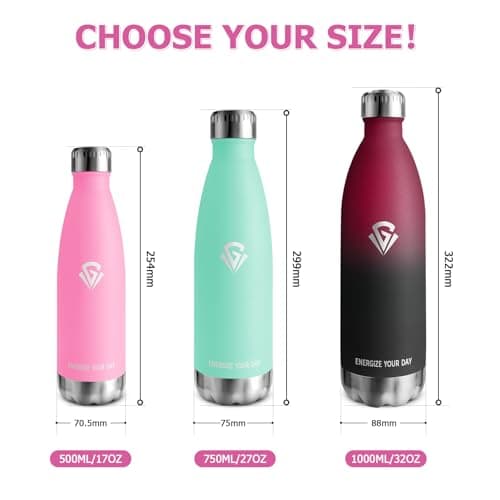 Bouteille Isotherme Inox 500ml pour Sport et École | Gourde Étanche et Durable | Anti BPA | Double Paroi | Bureau et Éco