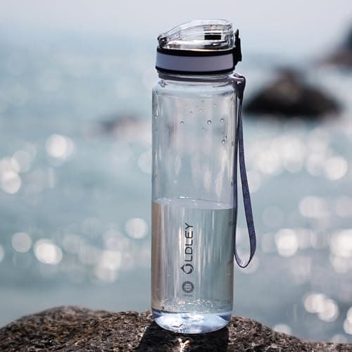 OLDLEY Bouteille d'eau 1L/32oz pour Enfants et Adultes - Anti-fuite & Sans BPA, Bouteille Motivante pour Gym et École