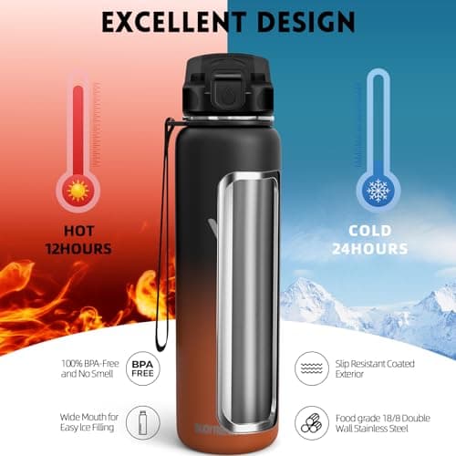 Gourde Inox 500ml enfantsIsothérme BPA FreeÉcole Bureau Sport