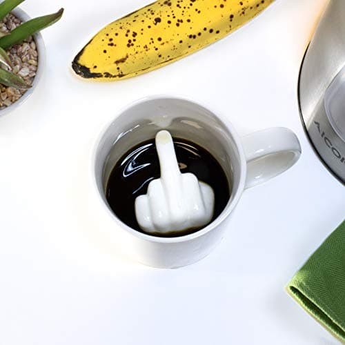 I-TOTAL® thé/café tasse céramique avec dessins 3D intérieurs (MŒCREUX) idéale pour lematin 300 ml