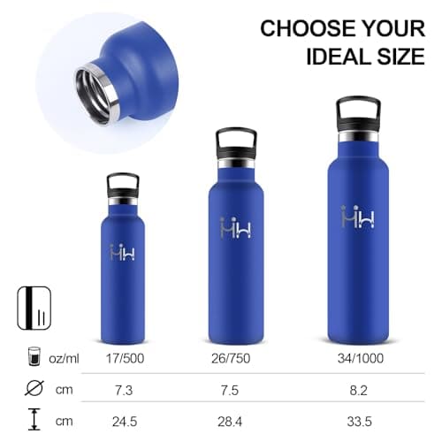 Gourde Isotherme 500ml Anti-Fuite, Double Isolation 24h Froid & 12h Chaud - Bouteille Paille pour Voyage, Camping, École