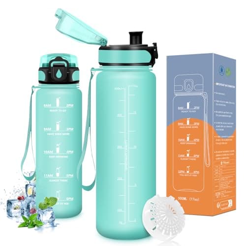 Bouteille d'eau Vikaster sans BPA, Étanche & Réutilisable pour le Sport et les Activités Outdoor, Gourde Randonnée Yoga — Turquoise