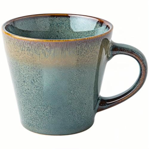 TELANKS grande tasse à café en céramique de 400 ml pour café, lait et thé (vert clair)