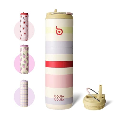 Bouteille d'eau isotherme en acier inoxydable pour sport et voyage - Rose clair, 710 ml,anti-fuite, sans BPA — Aurora Band
