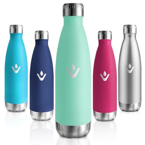 Motswedi Gourde Isotherme 500ml, 24h Froid & 12h Chaud, sans BPA pour Randonnée & Sport, Réutilisable