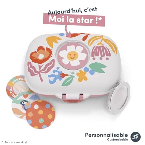 Monbento - Boite à Gouter Enfant Sans BPA | Boite à Gouter Fille avec Motif Fleurs | Idéale pour Ecole, Pique-nique et V