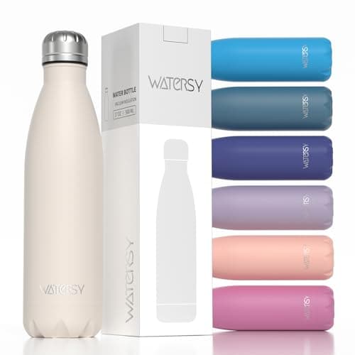 WATERSY Gourde Isotherme en Acier Inoxydable - Garde au Froid pendant 24 Heures etau Chaud pendant 12 Heures - Bouteille