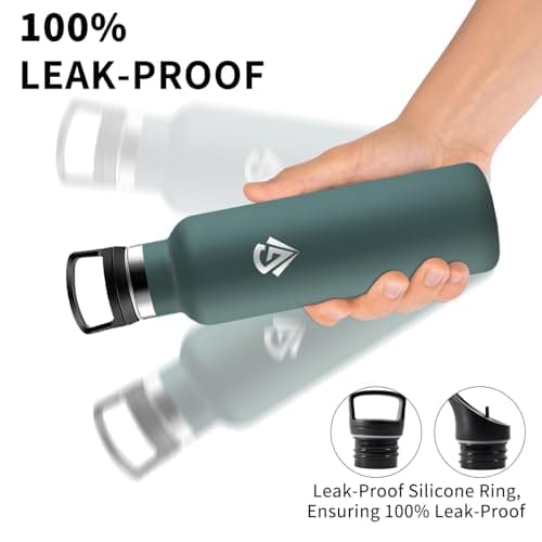 Gourde Isotherme Inox 500ml Anti Fuite pour École et Voyageavec Double Isolation 24h Froid & 12h Chaud