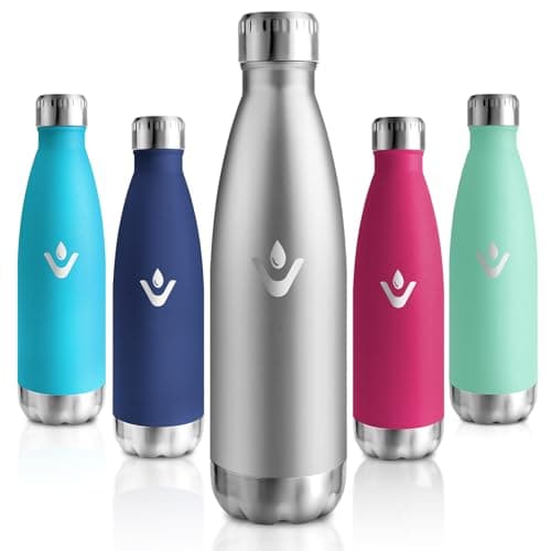 Motswedi Gourde Isotherme 500ml, 24h Froid & 12h Chaud, sans BPA pour Randonnée & Sport, Réutilisable — Acier Inoxydable