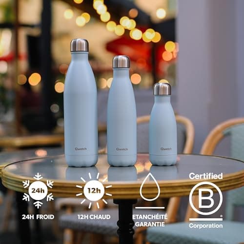 Bouteille Isotherme Inox 500ml - Étanche, Sans BPA & Réutilisable - Gourde pour Sport, Voyage, Bureau et Randonnée
