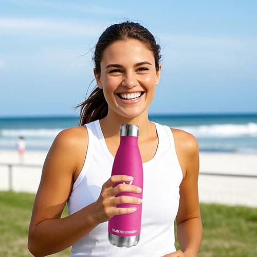 Gourde Isotherme 500ml Sans BPA Réutilisable - Bouteille Isolée pour Running, Bureau et École - Processus de Revêtement