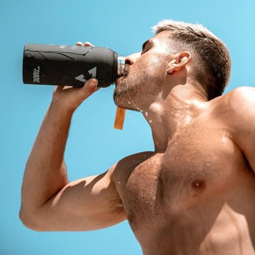 **Gourde Isotherme Inox 1L – Étanche 24H & 12H, Acier Inoxydable Sans BPA – Bouteille pour Sport et Randonnée (Noir, 1 L