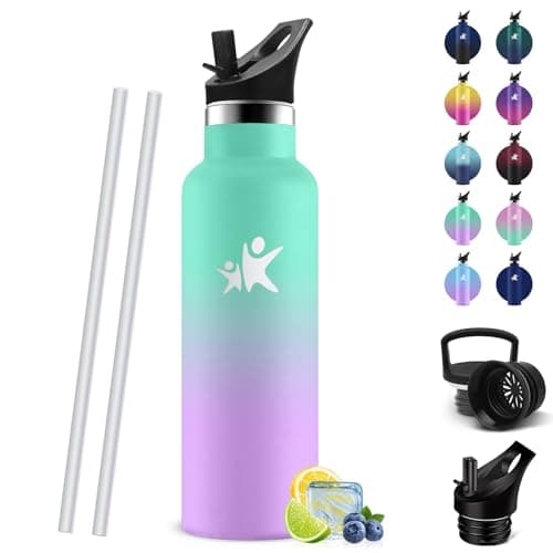HoneyHolly Gourde Isotherme Enfant 500ML, Anti-Fuite, Sans BPA, Réutilisable, pour Enfants, Sport, Isolation Sous Vide e