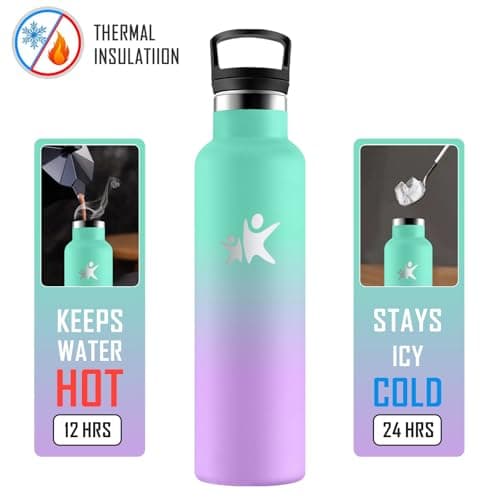 Gourde Isotherme KollyKolla 750ml pour Voyage et Bureau Sans BPA
