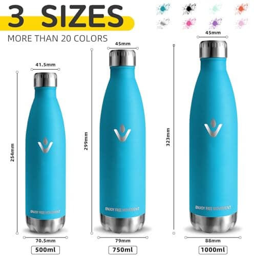 Gourde Isotherme Sans BPA - Bouteille Enfant Anti Fuite 500ml, 24h Froid & 12h Chaud pour École, Voyage, Bureau, Double
