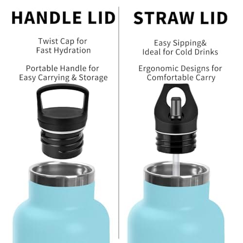 Gourde isotherme sport 500ml anti-fuite double isolation bouteille inoxydable randonnée voyage camping