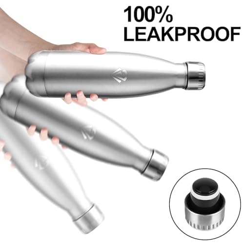 Grsta Gourde Isotherme 500ml 24h Froid & 12h Chaud, Gourde Inox Sans BPA, Facile à Transporter - Bouteille d'eau pour l'