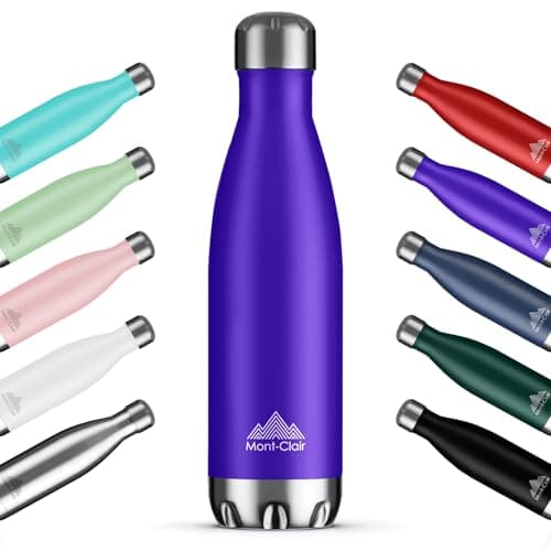 Mont-Clair H2O Gourde isotherme 500ML - Bouteille d'eau en acier sans BPA - 24h froid & 12h chaud - Vert clair  
Mont-Cl — Violet