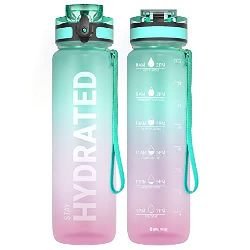 Bouteille d'Eau Sahara Sailor 1L, Sportive & Étanche pour Sport et Camping, Sans BPA et Reutilisable avec Marqueur de Te — Chewing Gum