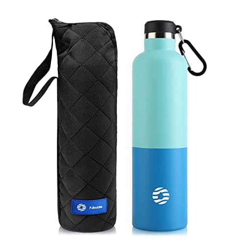 Gourde Isotherme FEIJIAN 750ml/1L - Bouteille Inox Bouche Standard pour Sportifs - Sans BPA et Cadeau Idéal — Vert et Bleu