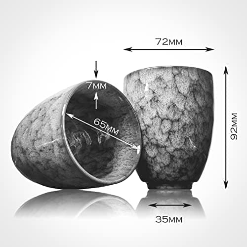 Tasses à café Ganzoo en céramique design sans anse 200ml moderne pour thé et café, accessoire de cuisine fashionable