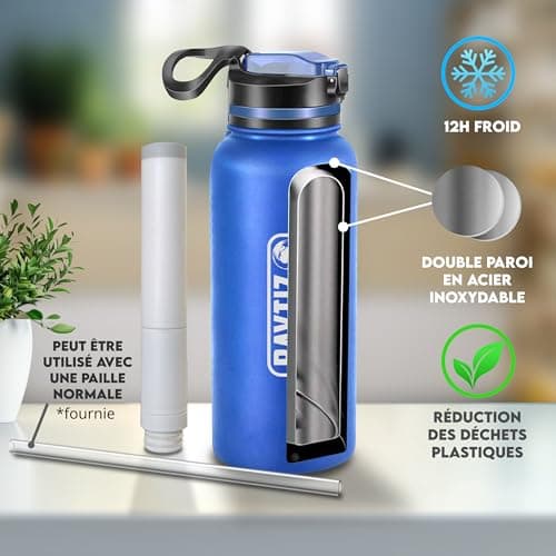 Baytiz® Gourde Filtrante Isotherme - Voyageurs et Randonneurs - Camping et Trekking - Filtration et Isolation Garanties