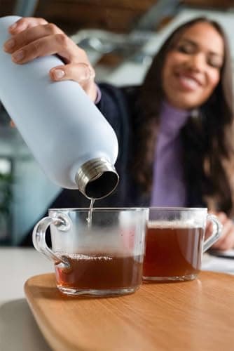 T&N Bouteille Isotherme 1L en Acier Inoxydable Étanche pour Boissons Gazeuses, Conserve le Froid 29h et la Chaleur 14h,