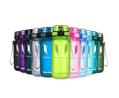 Gourde Super Sparrow 350ml 500ml 750ml 1000ml - Bouteille d'eau sans BPA pour Sport Randonnée École Bureau Plein Air - G