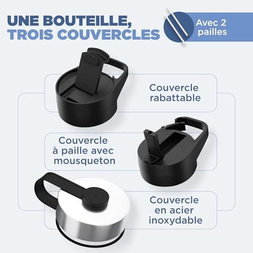 Gourde Isotherme Inox Étanche 1200 ml - Parfait pour Sport et Voyage - Idéale pour Enfants et Adultes