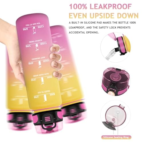 Gourde Sport Vikaster Sans BPA Étanche & Réutilisable Pour Enfant & Adulte