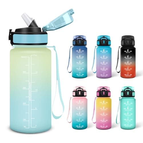 Gourde Motswedi 0.5L Rose et Cyan Adulte, Convient aux Boissons Gazeuses, Étanche pour Salle de Sport et Camping - Motiv — Givre&ciel-500ml
