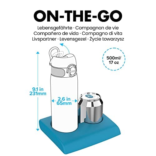 Gourde ION8 Inox 500ml Anti-Fuite Facile à OuvrirVerrouillage Sécurisé