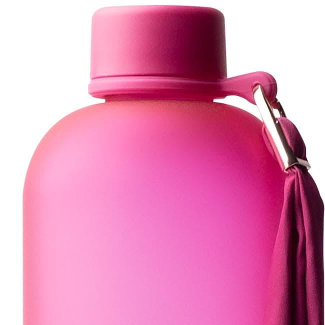 MAMEIDO Gourde 1,5 l | Design Plastique | Marqueur de Temps de Motivation — Glow (+ Sport Loop)